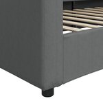 vidaXL Lit de repos gris foncé 90x190 cm tissu