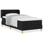 Sommiers Box Spring avec Matelas VidaXL Noir 90x200 cm Tissu
