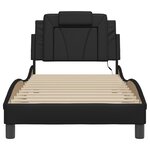 vidaXL Cadre de lit avec LED sans matelas noir 90x190 cm