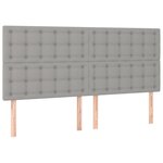 vidaXL Sommier à lattes de lit matelas et LED Gris clair 160x200 cm