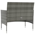 vidaXL Salon de jardin 8 Pièces avec coussins résine tressée gris
