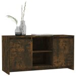 vidaXL Meuble TV Chêne fumé 102x37 5x52 5 cm Bois d'ingénierie