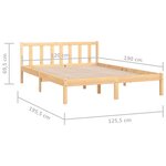vidaXL Cadre de lit sans matelas bois massif