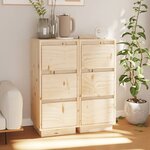 vidaXL Buffets 2 Pièces 32x34x75 cm Bois massif de pin