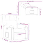 vidaXL Fauteuil inclinable Gris foncé Tissu