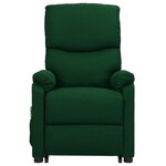 vidaXL Fauteuil de massage Vert foncé Tissu