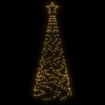 vidaXL Arbre de Noël cône Blanc chaud 200 LED 70x180 cm