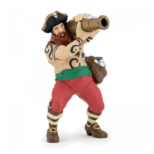 Pirate au Canon Papo - Figurine de Collection de Pirate Musclé