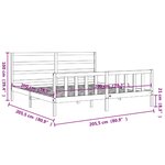 vidaXL Cadre de lit avec tête de lit 200x200 cm bois massif
