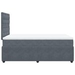 vidaXL Sommier à lattes de lit et matelas gris foncé 120x190cm velours