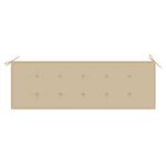 vidaXL Banc de jardin empilable et coussin 159 cm Bois de teck massif
