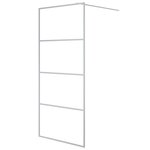vidaXL Paroi de douche Argenté 90x195 cm Verre ESG transparent
