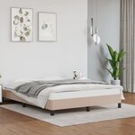 vidaXL Cadre de lit Cappuccino 140x200 cm Similicuir