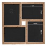 vidaXL Collage de cadres photo de photo 24x(13x18 cm) Marron clair MDF