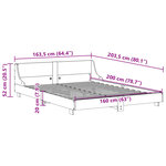 vidaXL Cadre de lit sans matelas 160x200 cm bois massif de pin