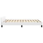 vidaXL Cadre de lit avec tête de lit sans matelas blanc 120x200 cm