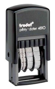 Timbre dateur Printy 4810 Encrage noir Caractère H 3,8 mm x 20 mm TRODAT