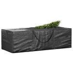 vidaXL Sac de rangement pour sapin de Noël noir 135x40x55 cm PE
