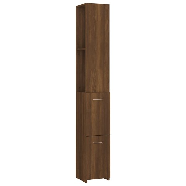 vidaXL Armoire de bain chêne marron 25x26 5x170 cm bois d'ingénierie