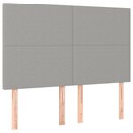 vidaXL Cadre de lit sans matelas gris clair 140x190 cm tissu