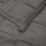 vidaXL Couverture lestée Gris 220x230 cm 15 kg Tissu