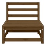 vidaXL Canapé central de jardin marron miel bois de pin massif