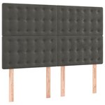 vidaXL Sommier à lattes de lit et matelas Gris foncé 140x190cm Velours