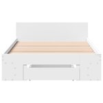 vidaXL Cadre de lit avec tiroir sans matelas blanc 75x190 cm