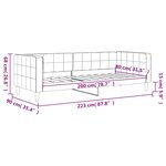 vidaXL Lit de repos bleu 80x200 cm velours