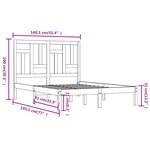 vidaXL Cadre de lit sans matelas 135x190 cm bois massif