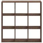 vidaXL Bibliothèque chêne marron 102x32x102 cm bois d'ingénierie