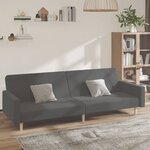 vidaXL Canapé-lit à 2 places gris clair tissu