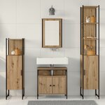vidaXL Ensemble de meubles de salle de bain de 4 pièces en chêne artisanal