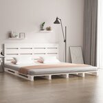 vidaXL Cadre de lit sans matelas blanc 200x200 cm bois massif de pin