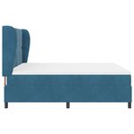 Literie Box Spring vidaXL avec matelas bleu foncé 180x200 cm en velours