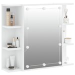vidaXL Armoire à miroir avec LED Blanc 70x16 5x60 cm