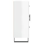 vidaXL Buffet Blanc brillant 69 5x34x90 cm Bois d'ingénierie