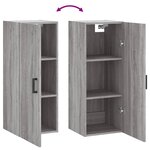 vidaXL Armoire murale sonoma gris 34 5x34x90 cm