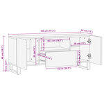 vidaXL Meuble TV 100x34x46 cm bois d'acacia massif