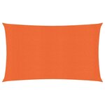 vidaXL Voile d'ombrage 160 g/m² rectangulaire orange 4x7 m PEHD