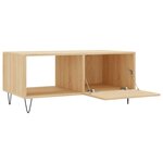 vidaXL Table basse chêne sonoma 90x50x40 cm bois d'ingénierie