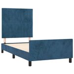 vidaXL Cadre de lit sans matelas bleu foncé 80x200 cm velours