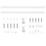 vidaXL Kit de quincaillerie de porte coulissante 183 cm Acier Blanc