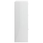 vidaXL Armoire de rangement Blanc brillant Bois d’ingénierie