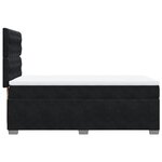 vidaXL Sommier à lattes de lit et matelas Noir 80x200 cm Velours