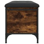 vidaXL Banc de rangement chêne fumé 82x42x45 cm Bois d'ingénierie
