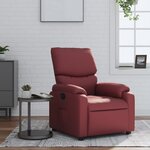 vidaXL Fauteuil inclinable Rouge bordeaux Similicuir