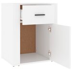 vidaXL Table de chevet Blanc 50x36x60 cm Bois d'ingénierie