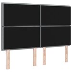 vidaXL Tête de lit LED Design Lines Gris clair 80 cm Tissu