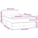 vidaXL Sommier à lattes de lit matelas LED noir 120x190 cm similicuir